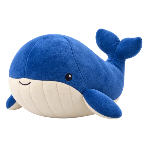 Blue plush whale