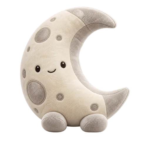 Ivory plush crescent moon