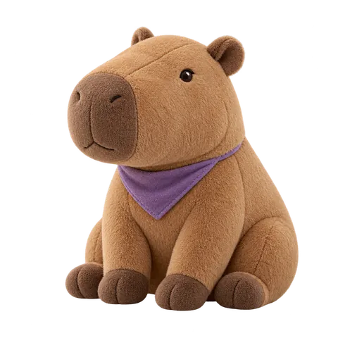 Capybara with violet neckerchief